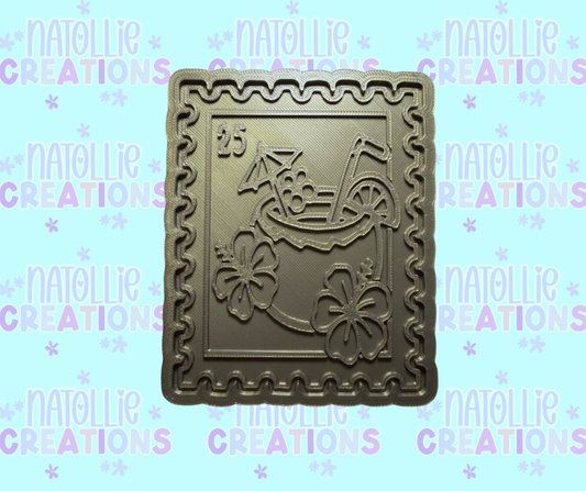 Coconut Drink Stamp Insert Freshie Silicone Mold