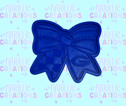 Football Bow + Inserts Freshie Silicone Mold