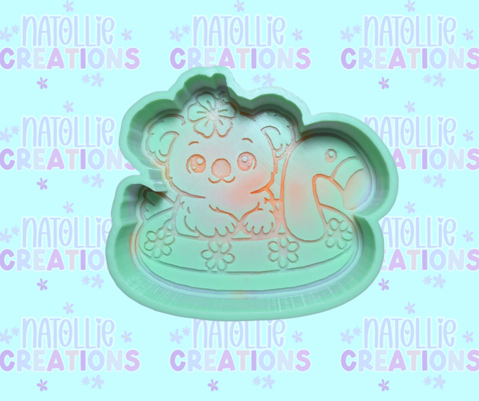 Floral Floatie Koala Freshie Silicone Mold