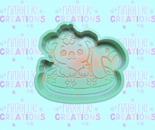 Floral Floatie Koala Freshie Silicone Mold