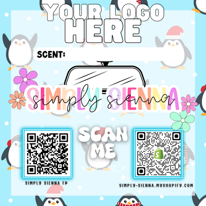 BLUE SANTA PENGUIN Bag Inserts