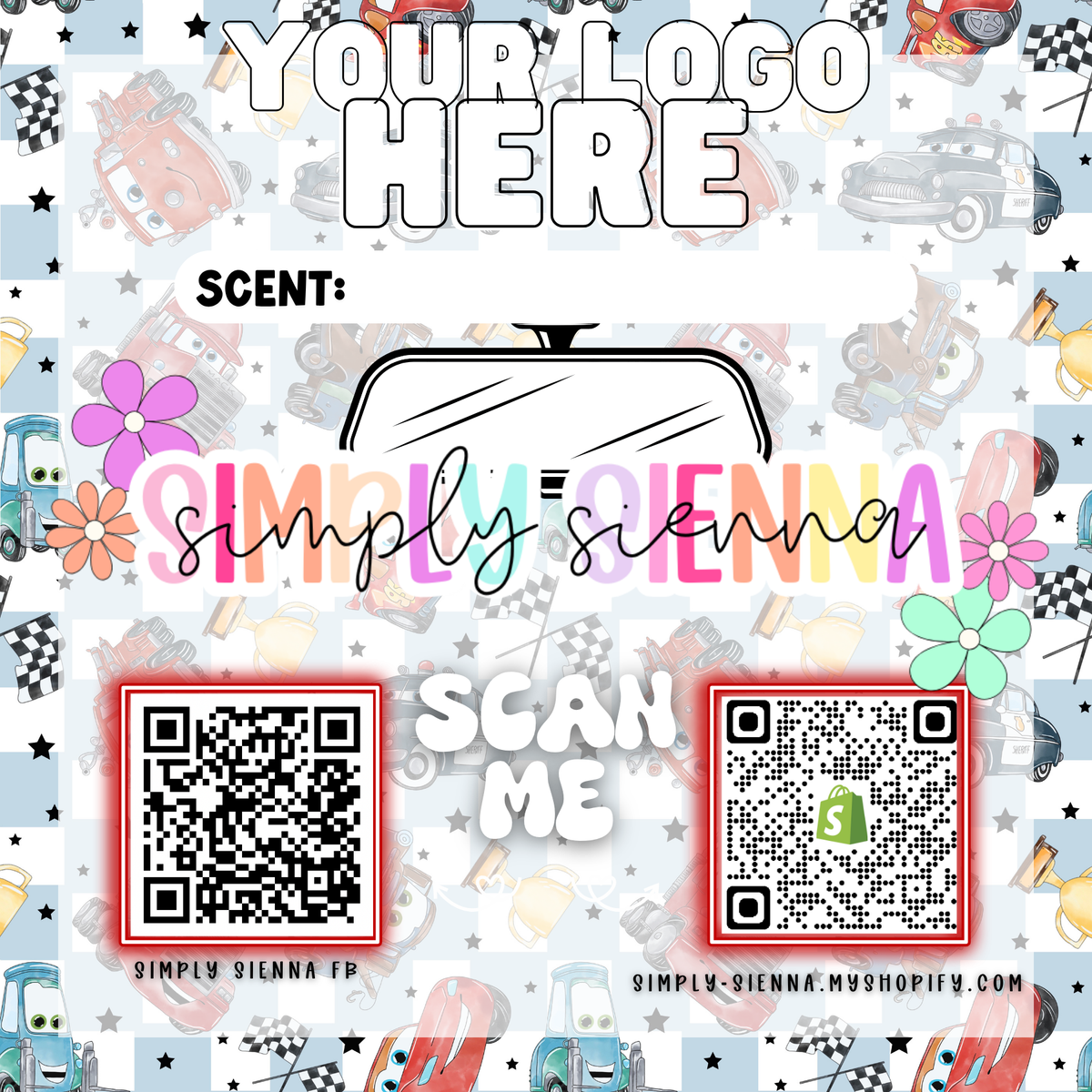 CARS BLUE CHECKER Bag Inserts