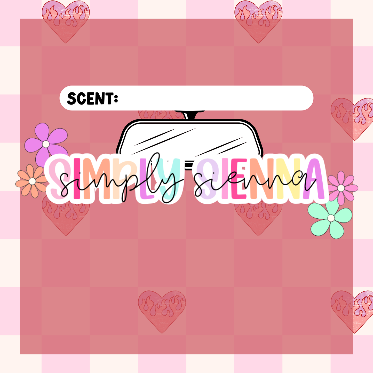 CHECKERED FLAME HEARTS Bag Inserts - VALENTINE