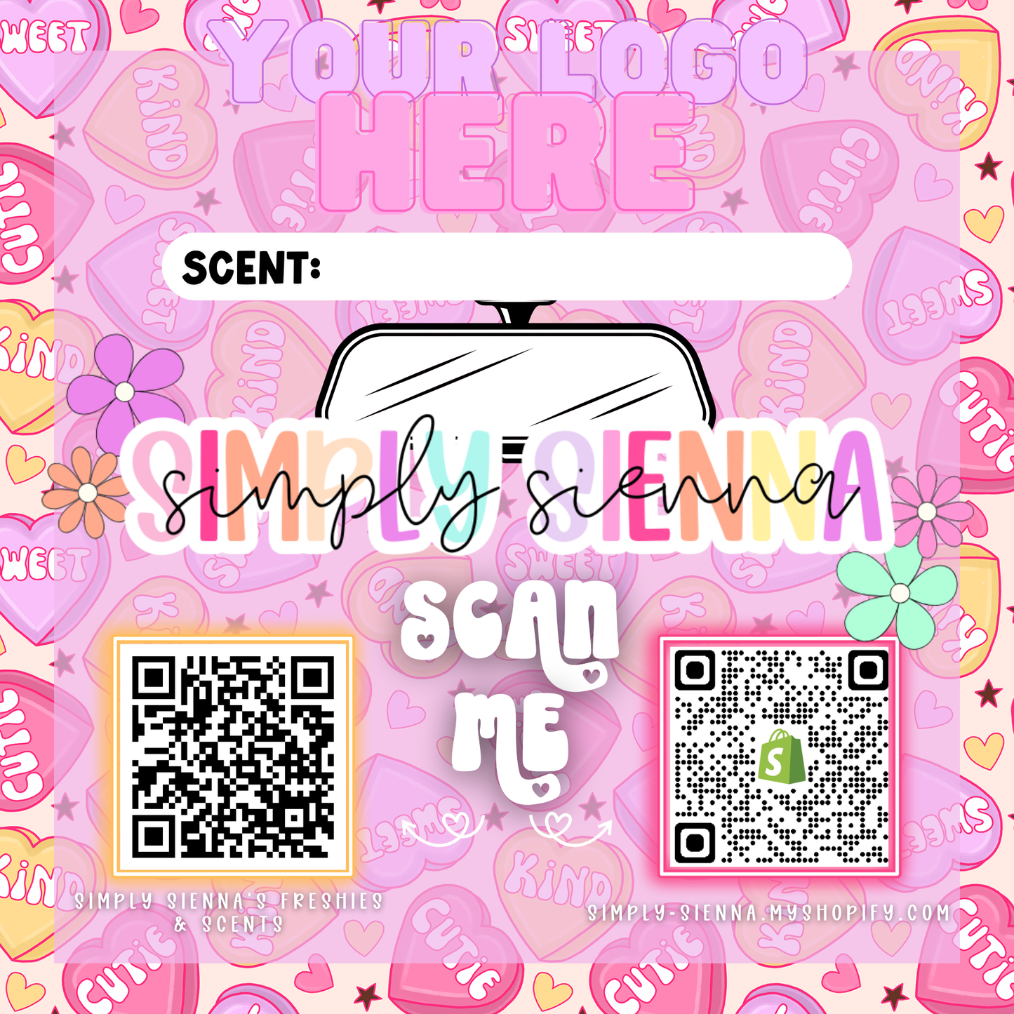 CANDY HEARTS Bag Inserts - VALENTINE