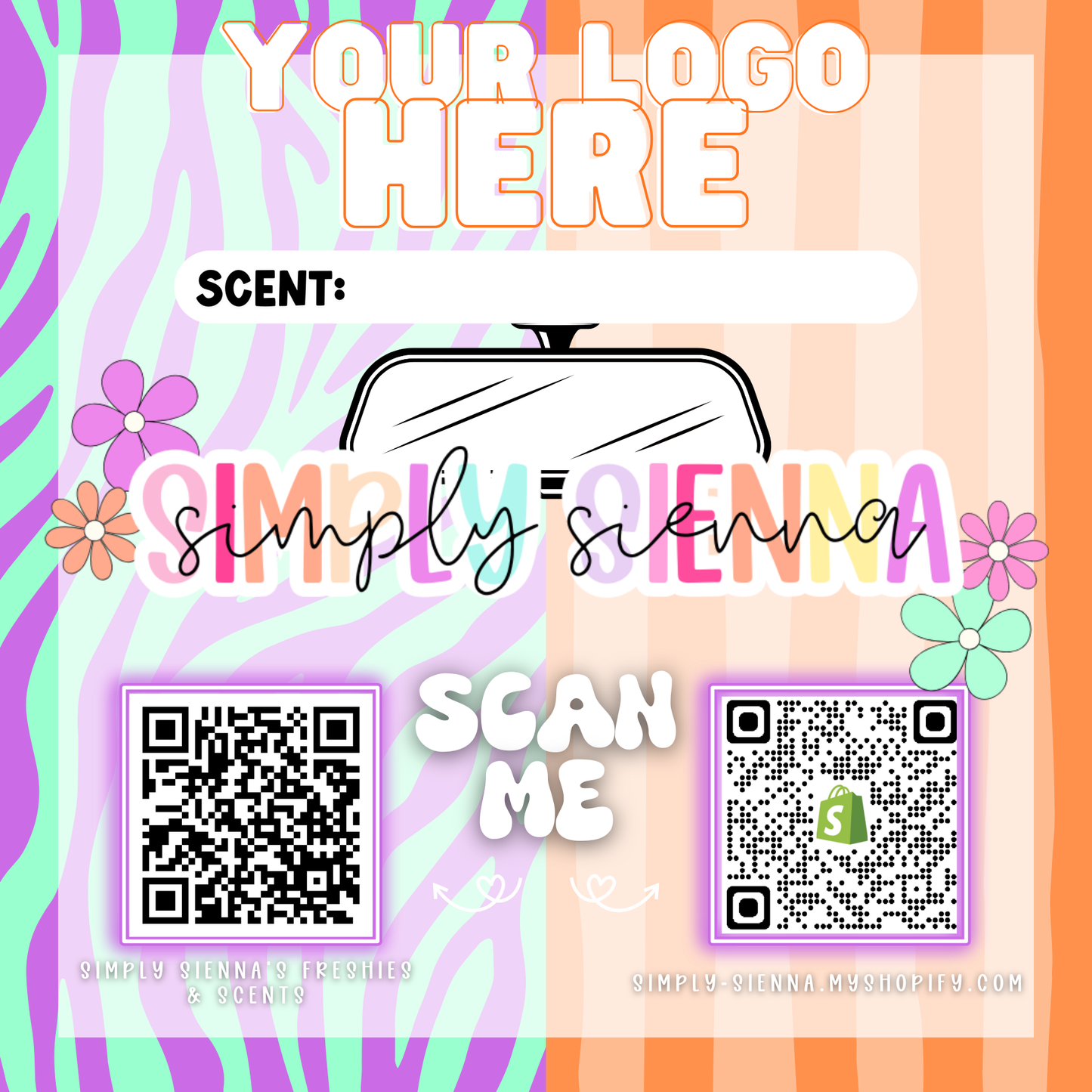 BLUE/PURPLE ZEBRA & ORANGE STRIPE Bag Inserts