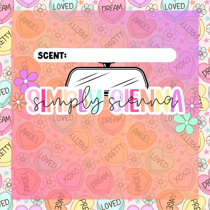 RAINBOW CANDY HEARTS Bag Inserts - VALENTINE