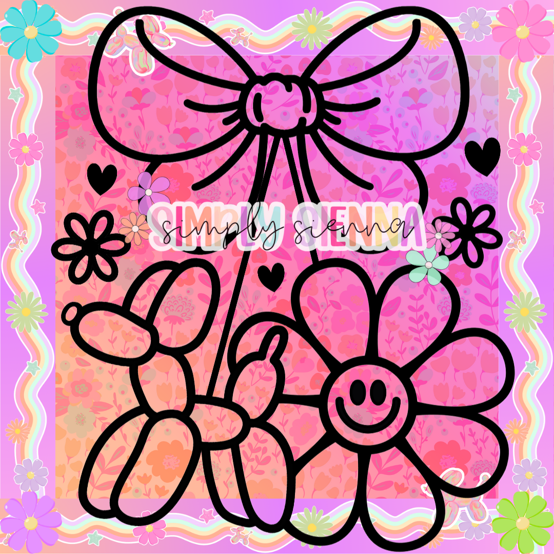 BALLOON DOG & DAISY CHERRIES PNG