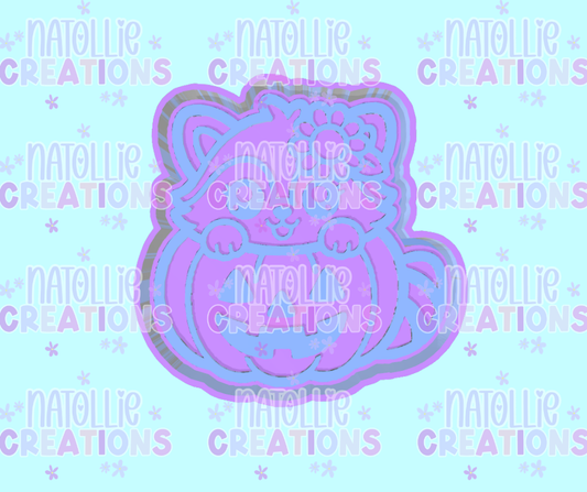 Floral Raccoon Pumpkin Freshie Silicone Mold