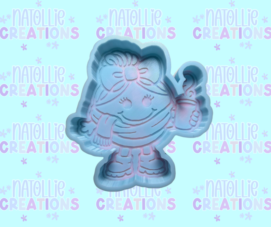 Little Miss Cozy Coffee Freshie Silicone Mold