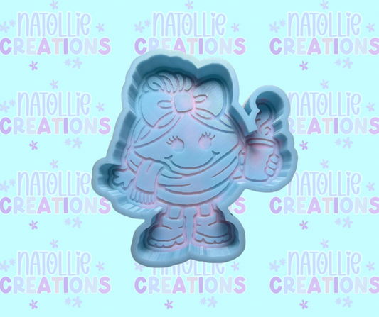 Little Miss Cozy Coffee Freshie Silicone Mold