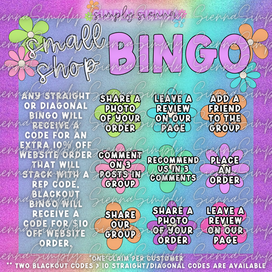 Floral Small Shop Bingo