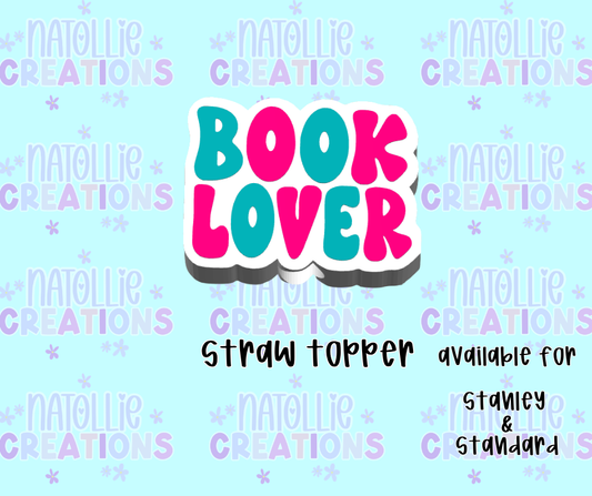 Book Lover Straw Topper