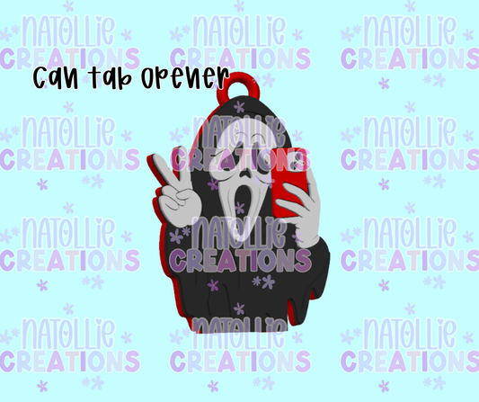 Peace Ghost Face Can Tab Opener Keychain