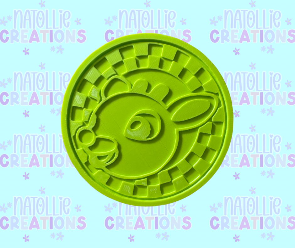 Checkered Red Nose Reindeer Insert Freshie Silicone Mold