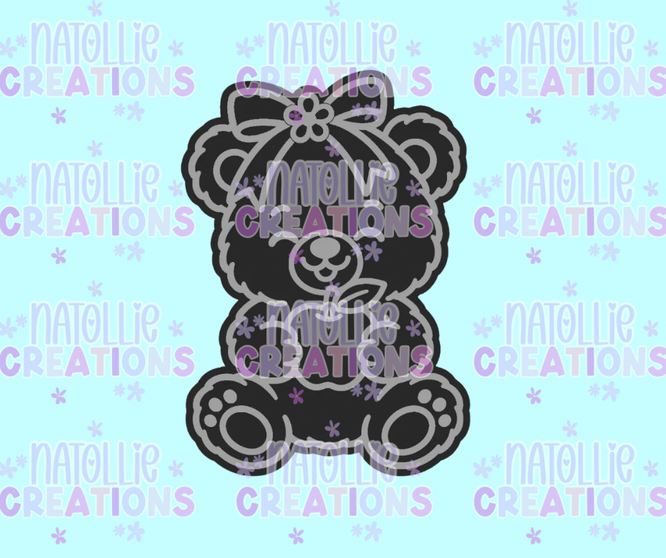 Bear W/ Apple Freshie Silicone Mold