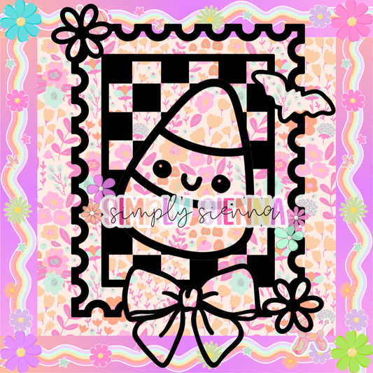 Candy Corn Stamp PNG