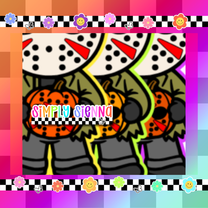 Masked Man With Pumpkin - NATOLLIE CREATIONS