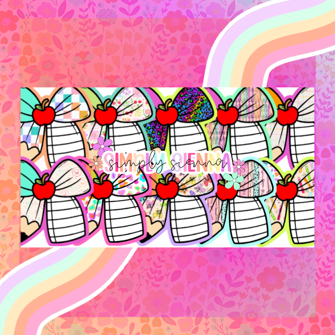 Teacher Pencil Bow - TB MOLDS