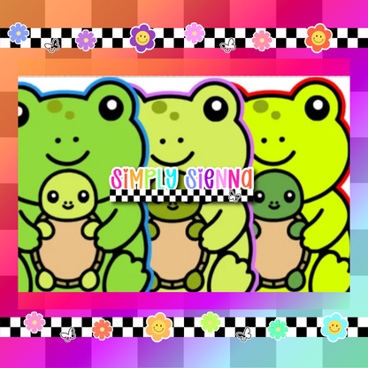 Frog Holding Turtle - NATOLLIE CREATIONS