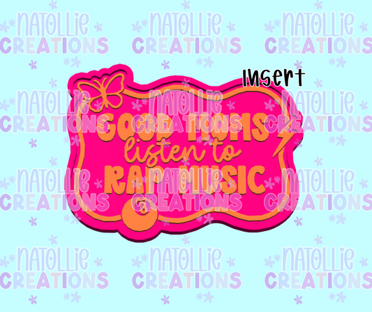 Good Mom Rap Music Insert Freshie Silicone Mold