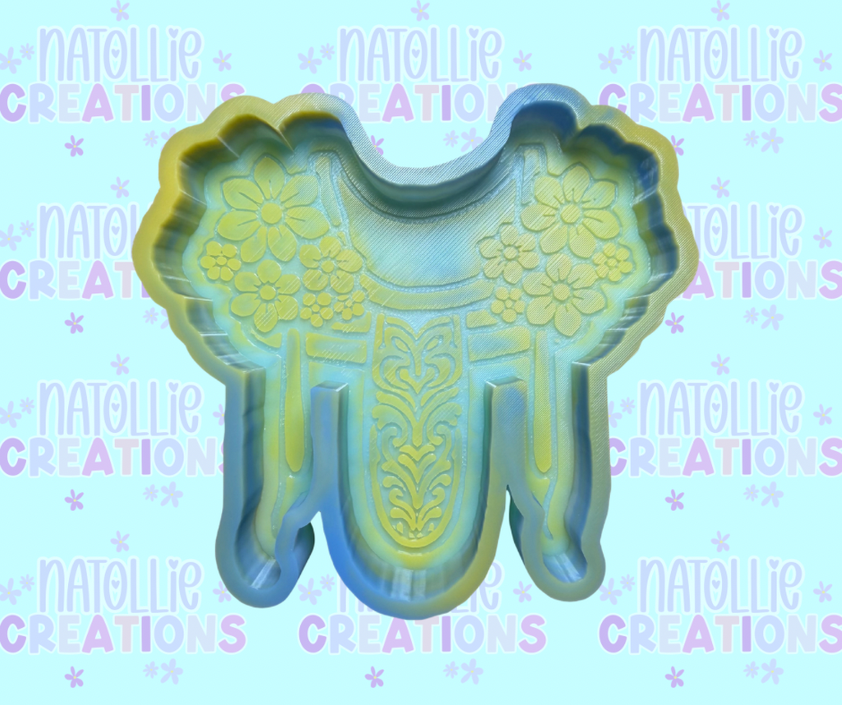 Floral Saddle Freshie Silicone Mold