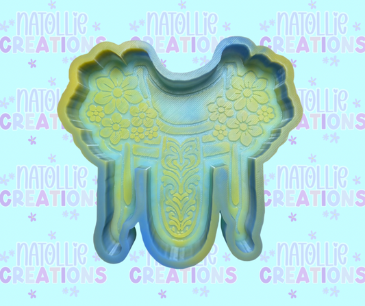 Floral Saddle Freshie Silicone Mold