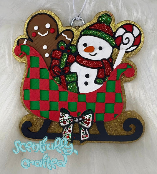 Sleigh Friends Freshie Silicone Mold