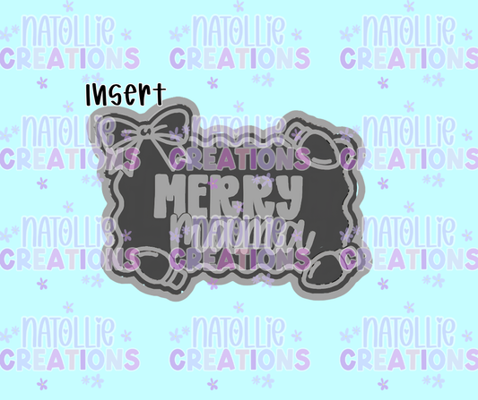 Merry Mama Christmas Lights Frame Insert Freshie Silicone Mold