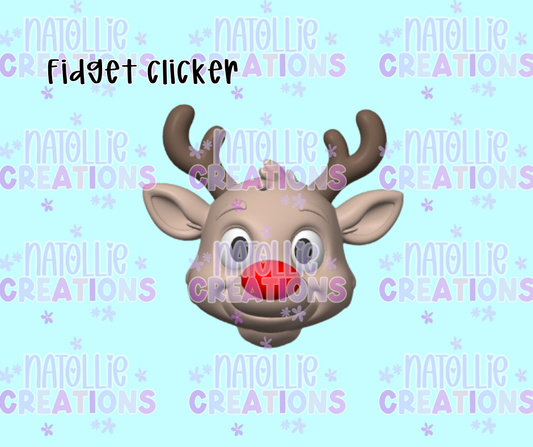 Reindeer Head Clicker Fidget