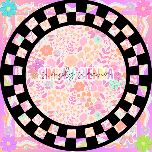 Checkered Round PNG