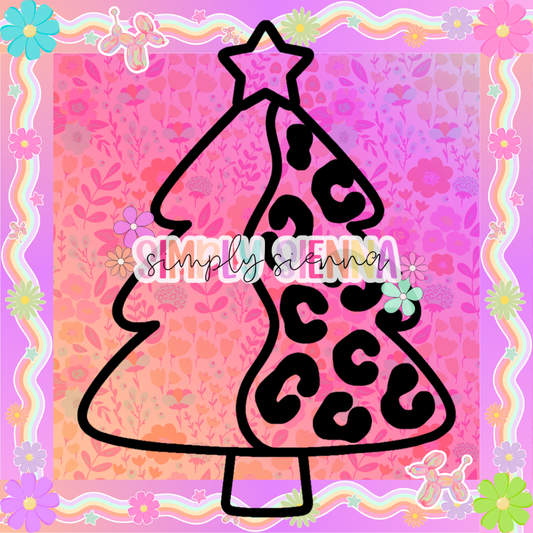 Christmas Tree With Leopard PNG