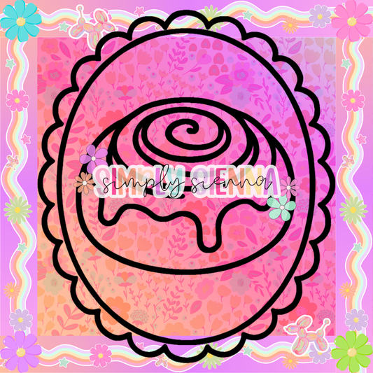 CINNAMON ROLL FRAME PNG
