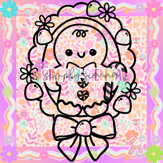 Coquette Gingy Frame Version 1 Gumdrop Bow PNG