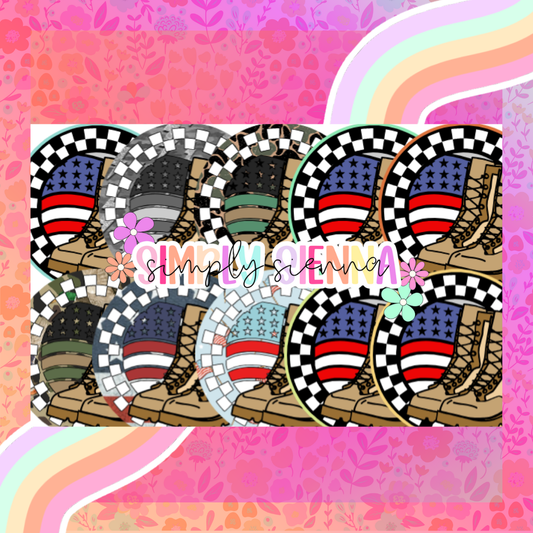 Checkered Combat Boots - NATOLLIE CREATIONS