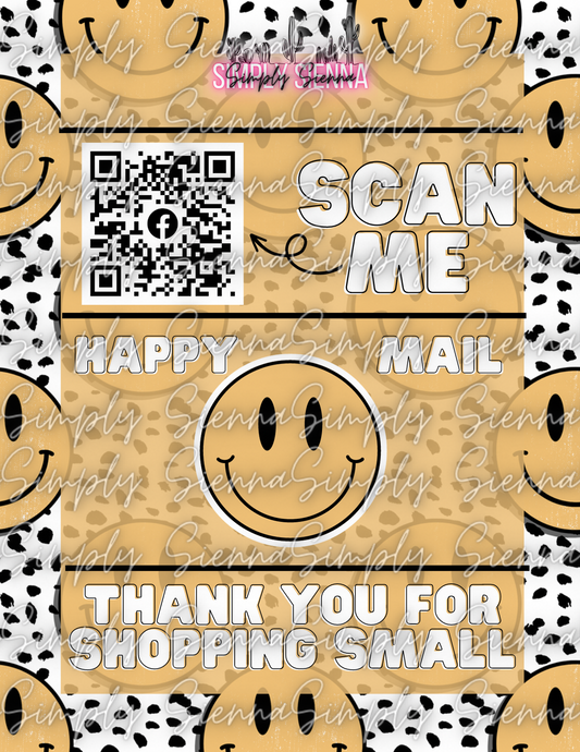 Yellow Smiley Thank You Card Download