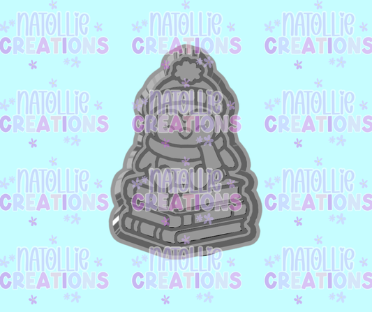 Penguin Winter Bookstack Freshie Silicone Mold
