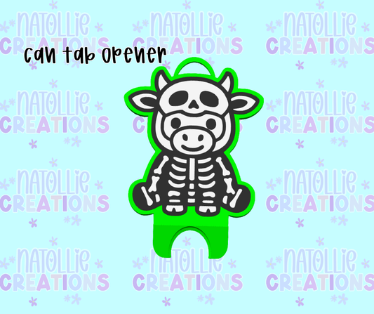 Skull Cow Can Tab Opener Keychain