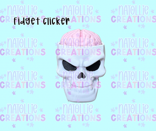 Skull Brain Clicker Fidget