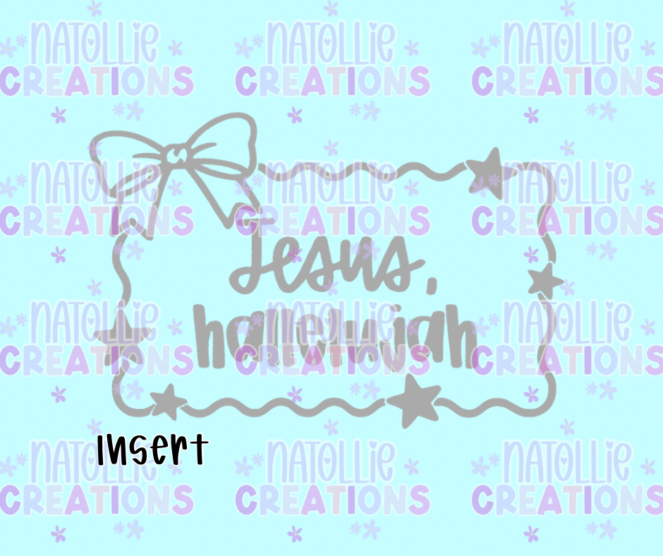 Jesus Hallelujah Star Bow Frame Insert Freshie Silicone Mold