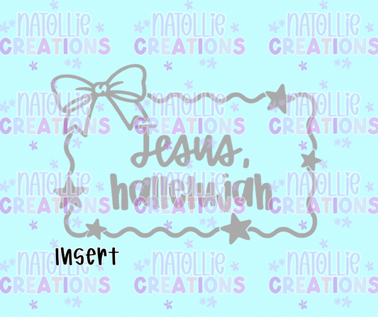 Jesus Hallelujah Star Bow Frame Insert Freshie Silicone Mold