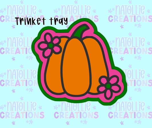 Floral Pumpkin Trinket Tray