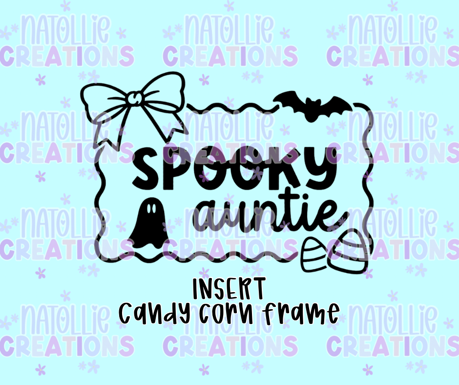 Spooky Auntie Candy Corn Frame Insert Freshie Silicone Mold