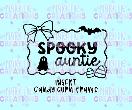 Spooky Auntie Candy Corn Frame Insert Freshie Silicone Mold