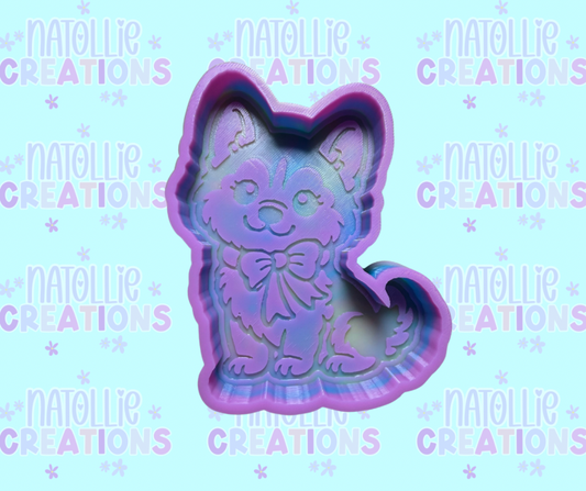 Husky W/ Bow Freshie Silicone Mold