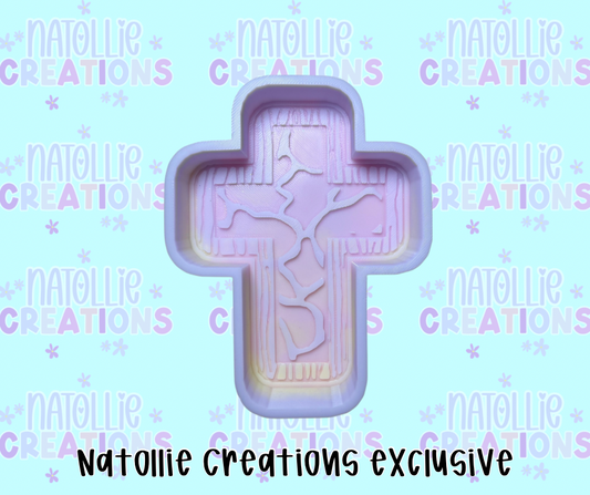 Wood Grain Camo Cross Freshie Silicone Mold