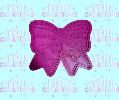 Football Bow + Inserts Freshie Silicone Mold