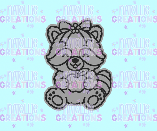 Raccoon W/ Apple Freshie Silicone Mold