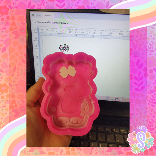 Reindeer With Tumbler - TB MOLDS