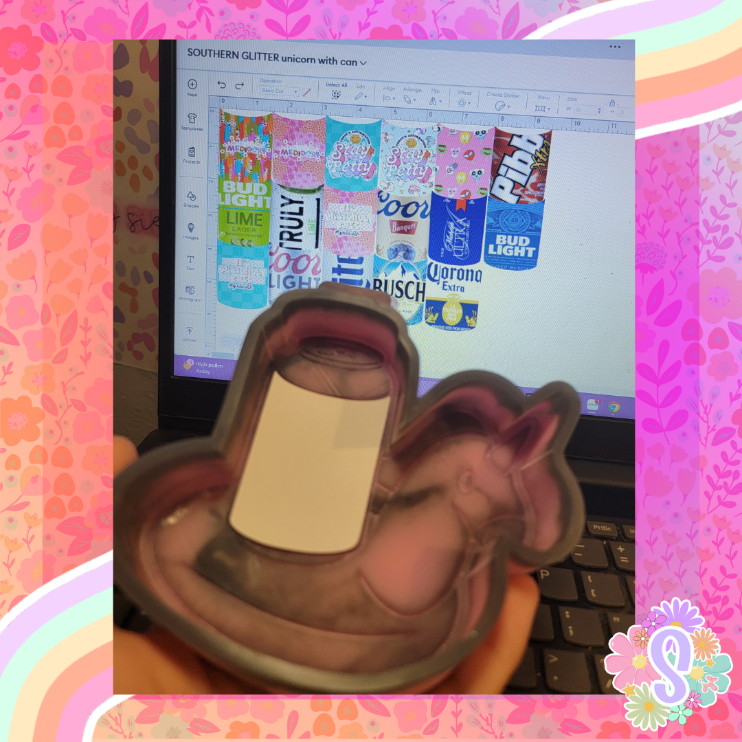 Unicorn Floatie With Can - SOUTHERN GLITTER MOLDS