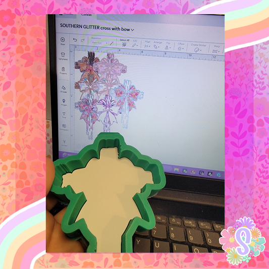 Cross With Bow - SOUTHERN GLITTER MOLDS